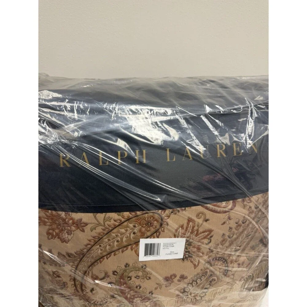 Ralph Lauren ANDERSON Neutral Paisley Full/Queen Comforter Only New